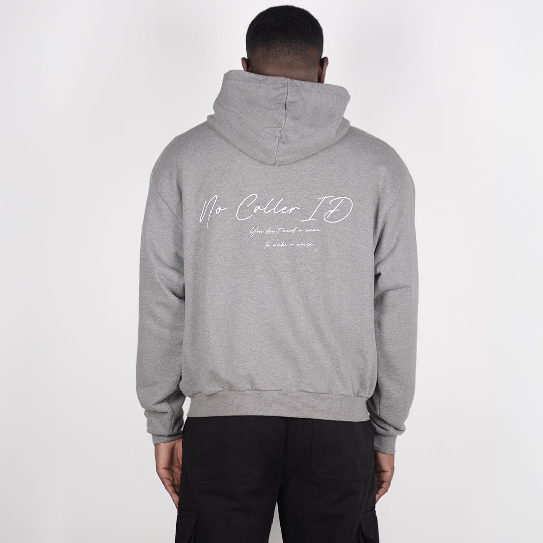 Grey Marl Signature Zipped Hoodie