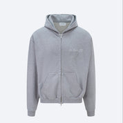 Grey Marl Signature Zipped Hoodie