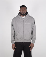 Grey Marl Signature Zipped Hoodie