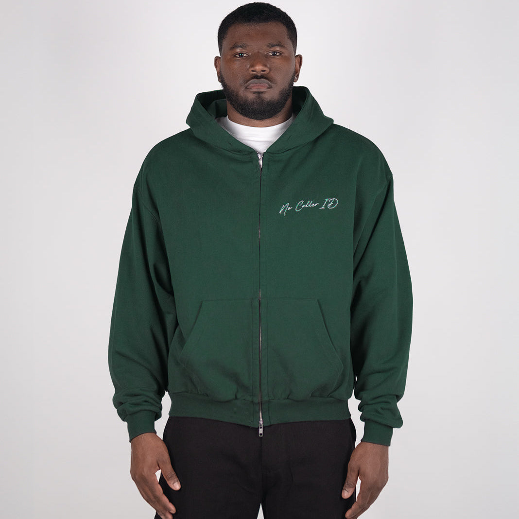 Wild Green Signature Zipped Hoodie